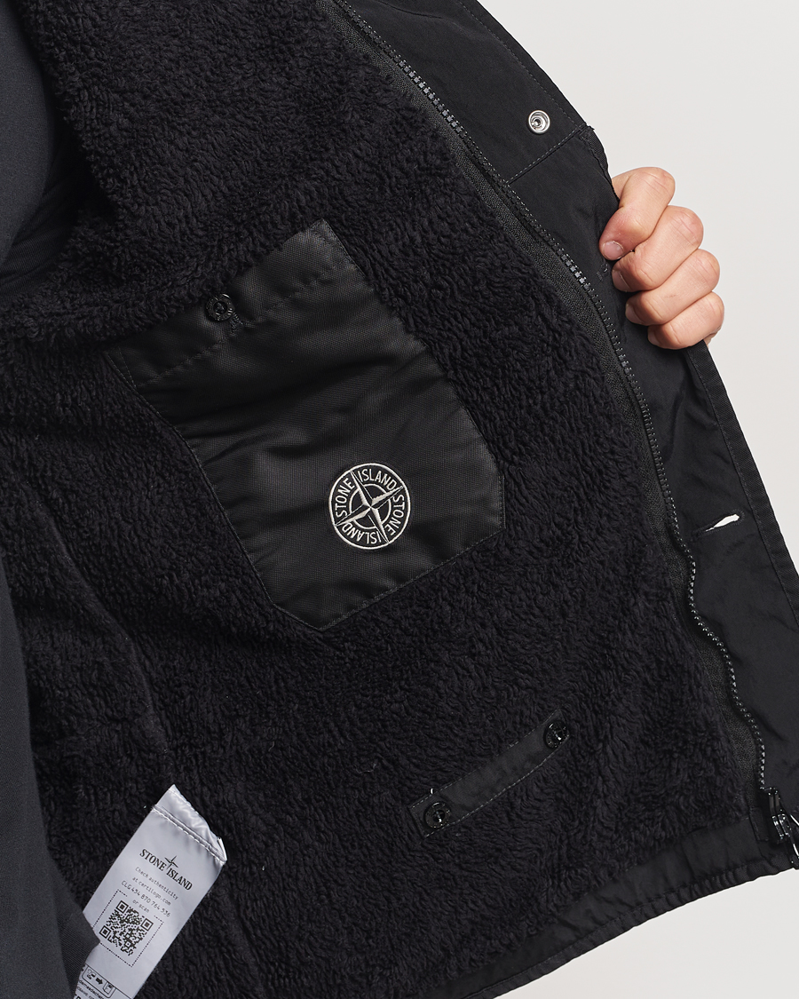 Men | Coats & Jackets | Stone Island | Opaque Nylon Twill Garment Dyed Jacket Black