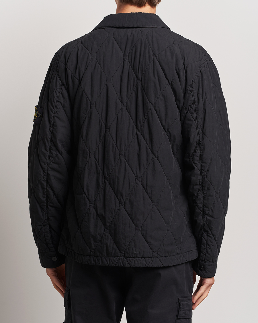 Men | Coats & Jackets | Stone Island | 50 Fili Quilted-TC Garment Dyed Jacket Black