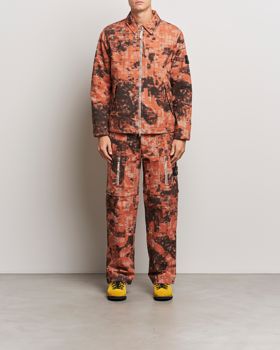 Men | Coats & Jackets | Stone Island | David Light TC Garment Dyed Camo Jacket Orange
