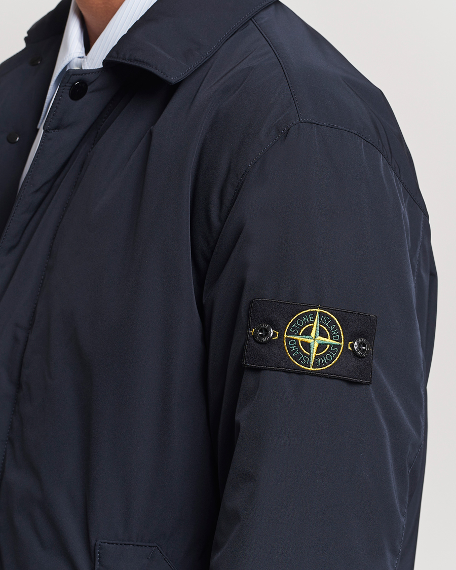 Men | Coats & Jackets | Stone Island | Micro Twill Padded Coat Navy Blue