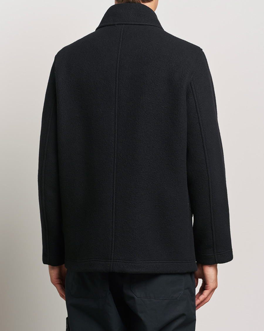 Men | Coats & Jackets | Stone Island | Ghost Wool/Cashmere Peacoat Black