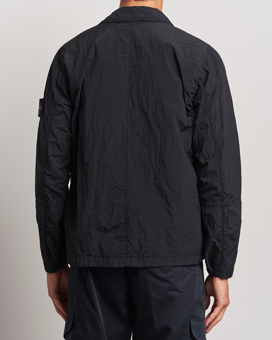 Men | Shirts | Stone Island | Nylon Metal Zip Overshirt Black