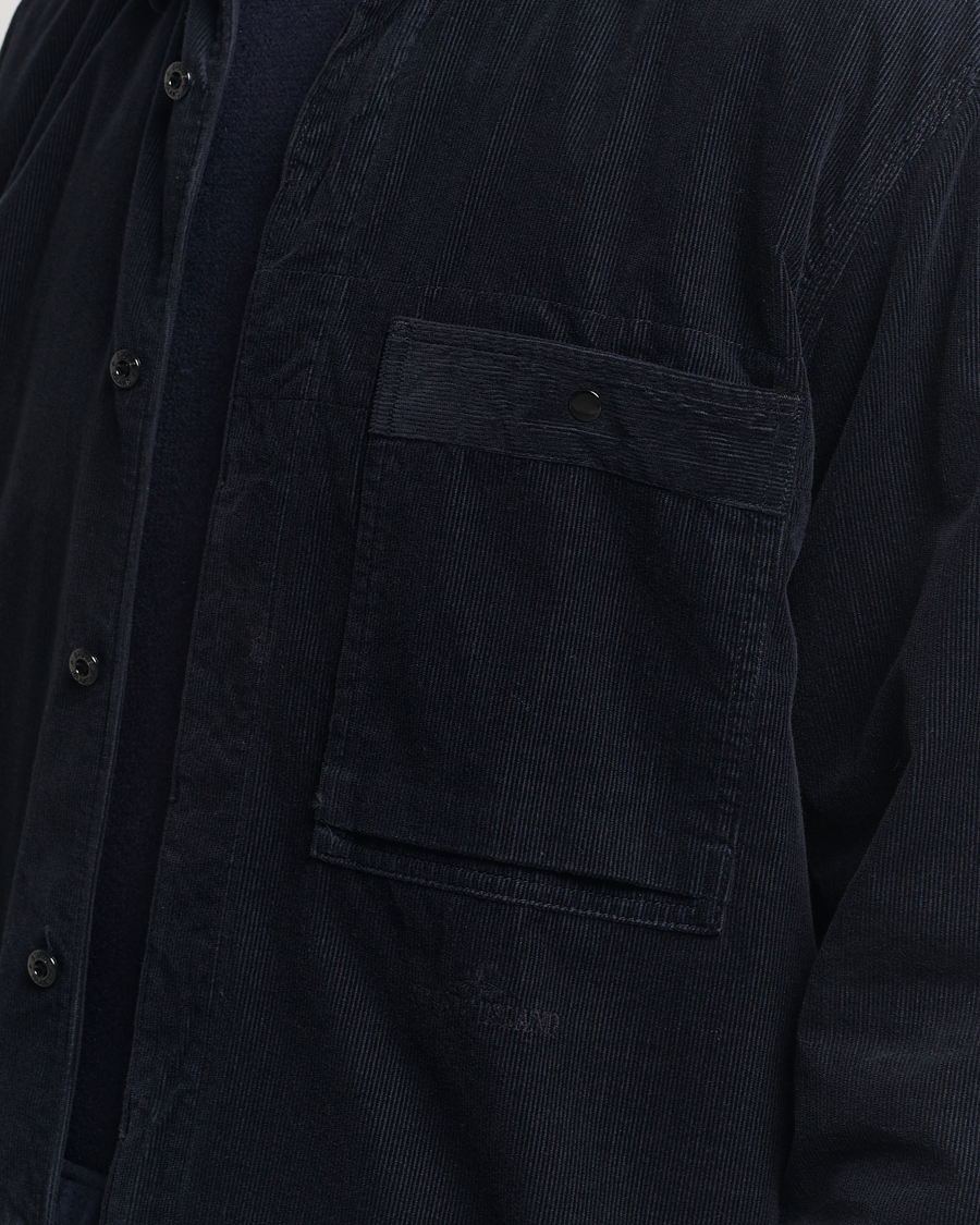 Men | Shirts | Stone Island | Cotton Cord Overshirt Navy Blue