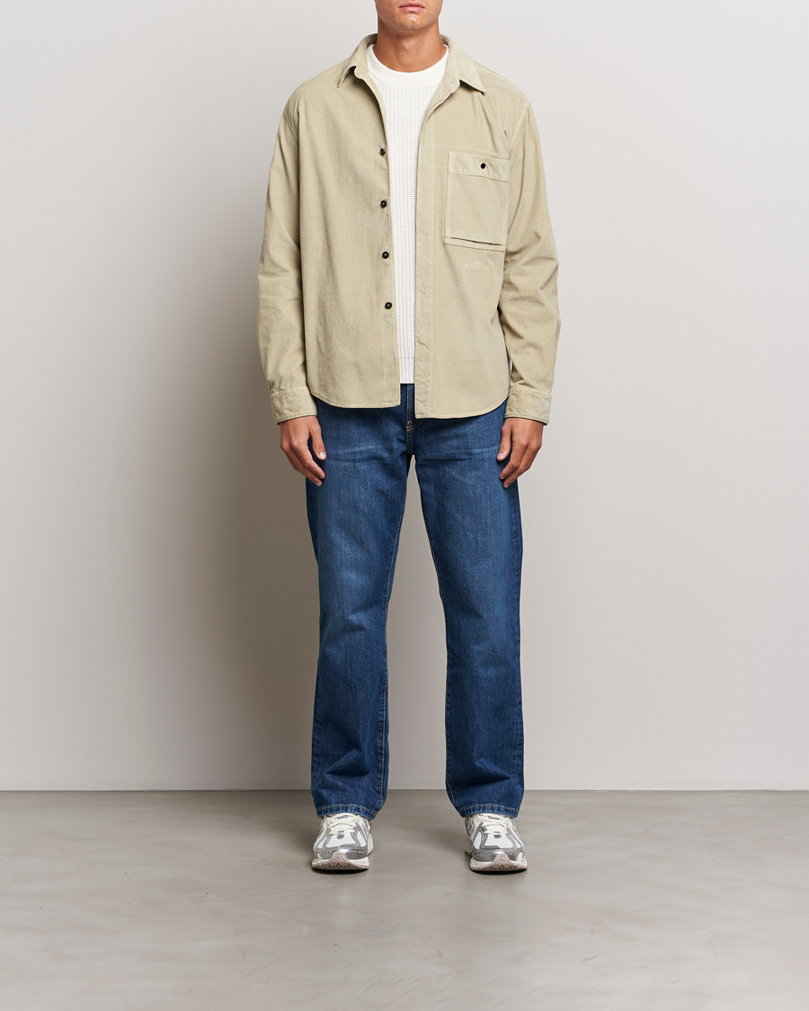Men | Shirts | Stone Island | Cotton Cord Overshirt Plaster