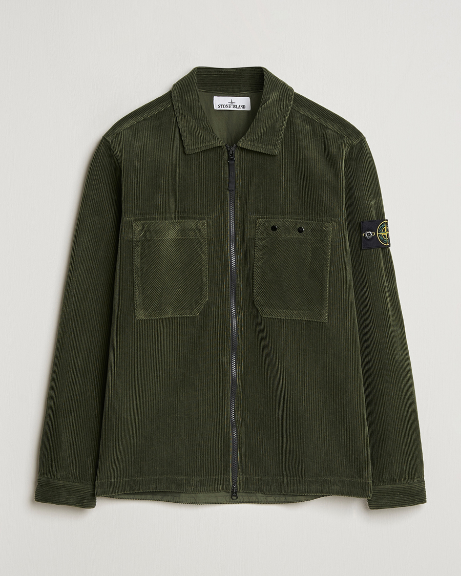 Men | Shirts | Stone Island | Garment Dyed Corduroy Overshirt Musk