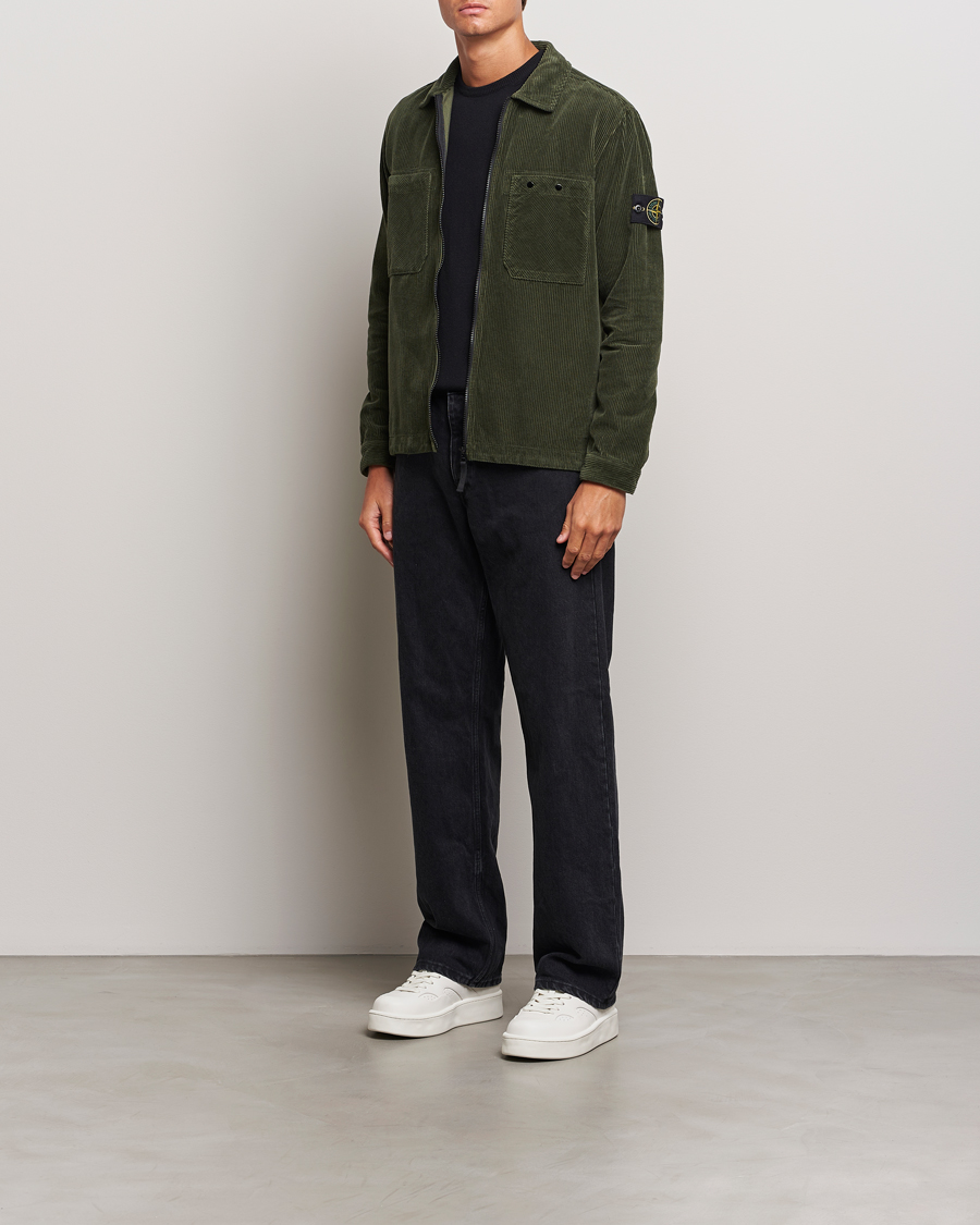 Men | Shirts | Stone Island | Garment Dyed Corduroy Overshirt Musk