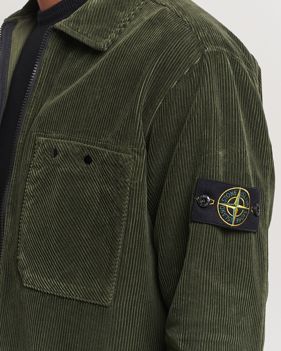 Men | Shirts | Stone Island | Garment Dyed Corduroy Overshirt Musk