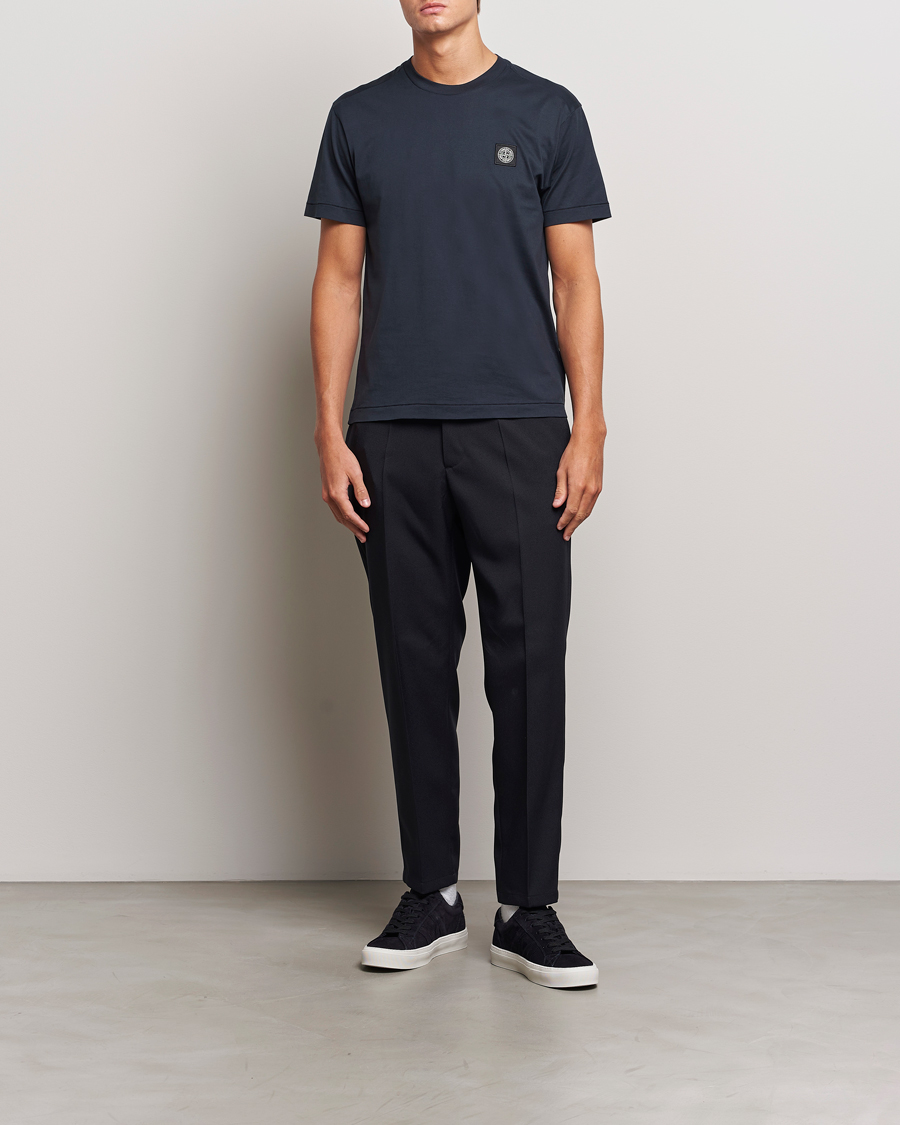 Men | T-Shirts | Stone Island | Garment Dyed Jersey T-Shirt Navy Blue