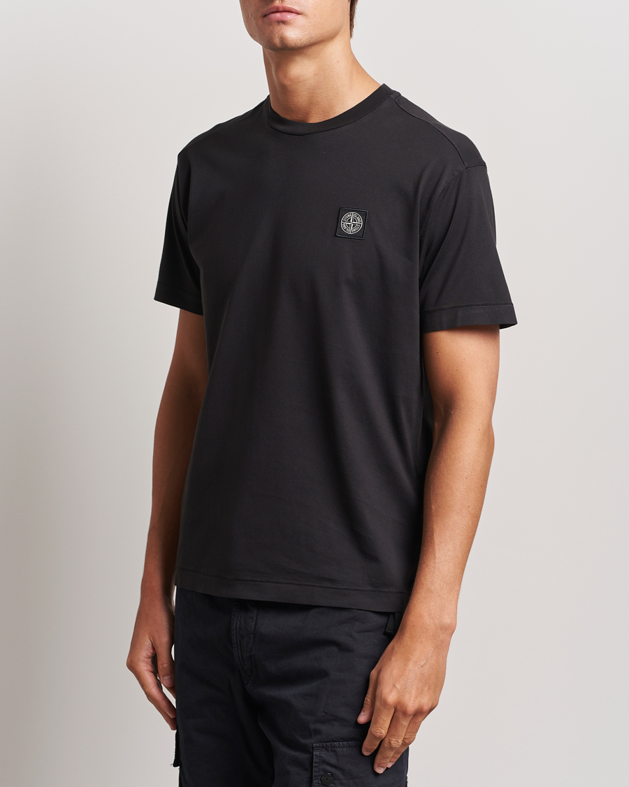 Men | T-Shirts | Stone Island | Garment Dyed Jersey T-Shirt Black