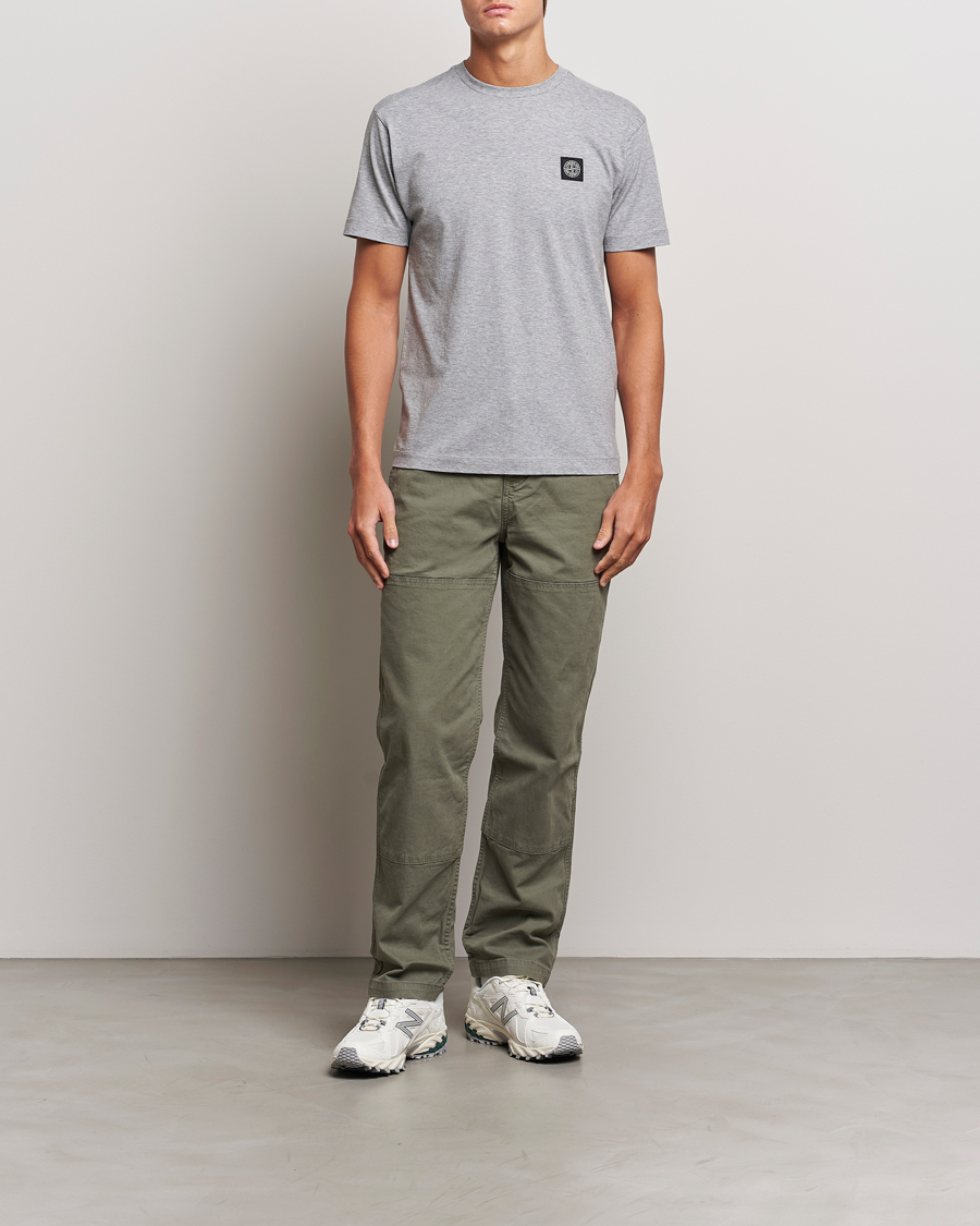 Men | T-Shirts | Stone Island | Garment Dyed Jersey T-Shirt Melange Grey