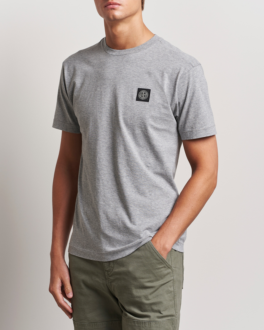 Men | T-Shirts | Stone Island | Garment Dyed Jersey T-Shirt Melange Grey