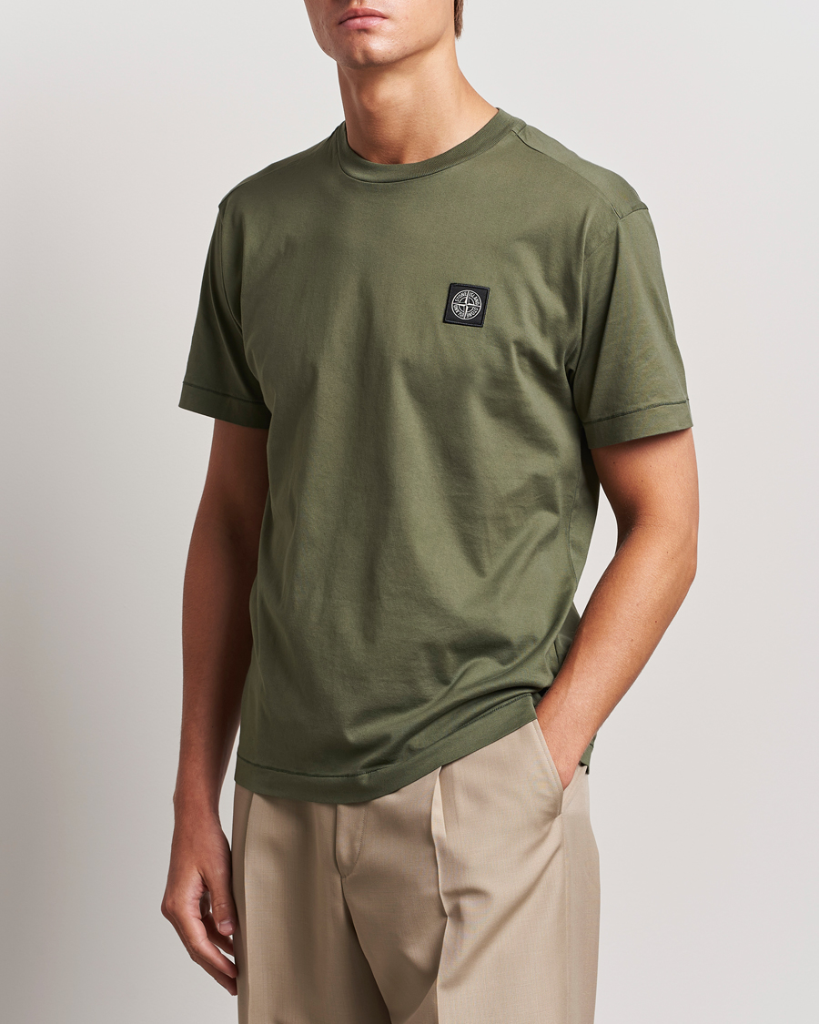 Men | T-Shirts | Stone Island | Garment Dyed Jersey T-Shirt Musk