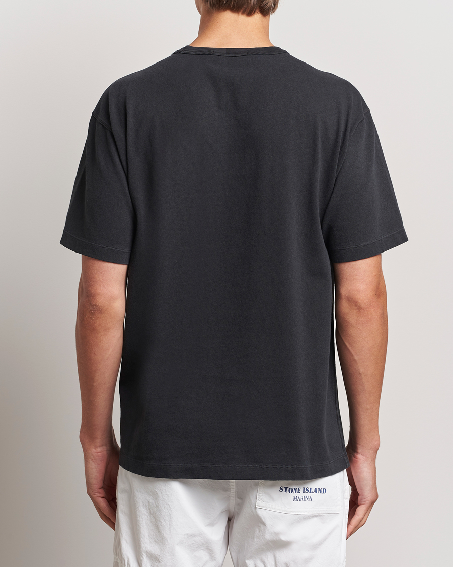 Men | T-Shirts | Stone Island | Old Dyed Cotton Logo T-Shirt Black