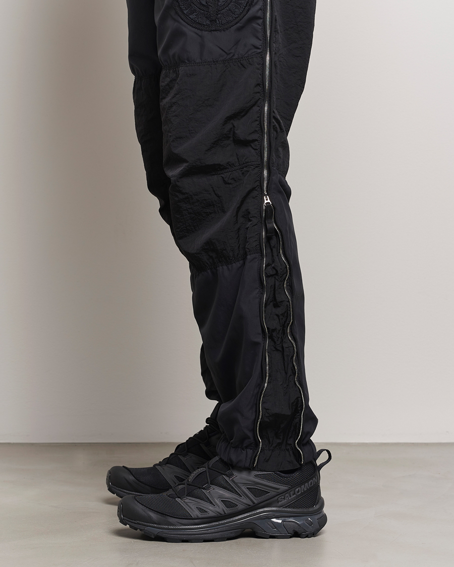 Men | Trousers | Stone Island | Washed Nylon Jogger Pants Black