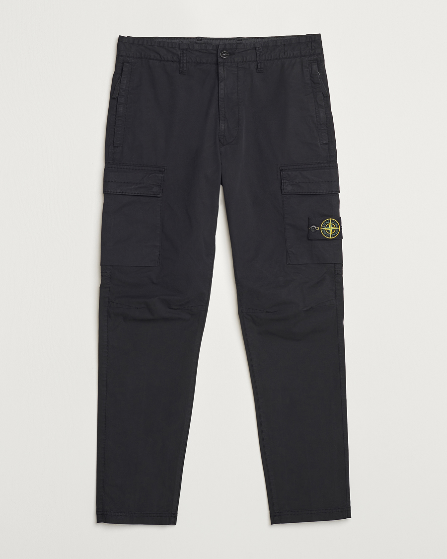 Men | Trousers | Stone Island | Stretch Cotton Gabardine Trousers Black