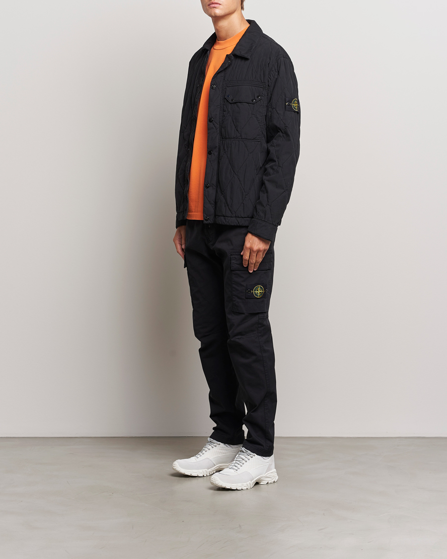 Men | Trousers | Stone Island | Stretch Cotton Gabardine Trousers Black
