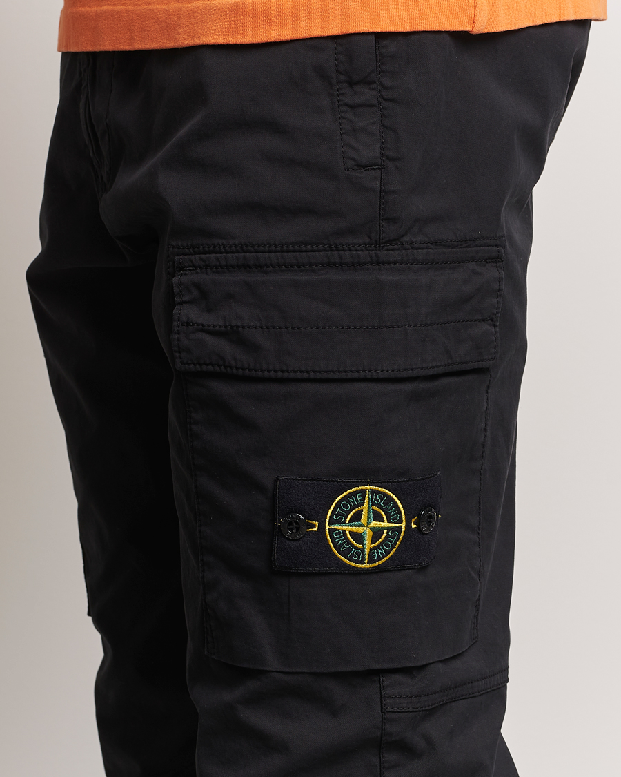 Men | Trousers | Stone Island | Stretch Cotton Gabardine Trousers Black