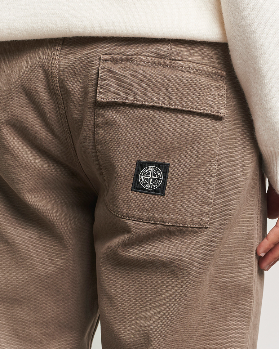 Men | Trousers | Stone Island | Panama Cotton Pants Walnut