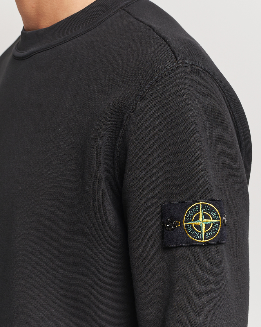 Men | Sweaters & Knitwear | Stone Island | Old Dyed Cotton Sweatshirt Black