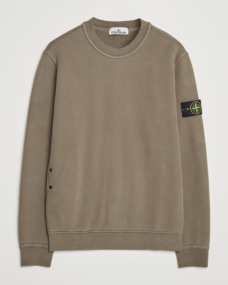 Men | Sweaters & Knitwear | Stone Island | Old Dyed Cotton Sweatshirt Walnut