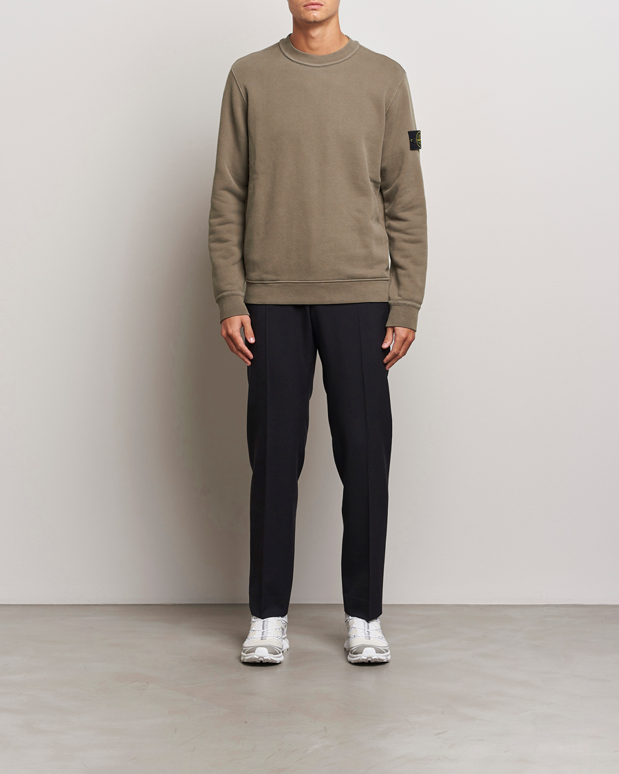 Men | Sweaters & Knitwear | Stone Island | Old Dyed Cotton Sweatshirt Walnut