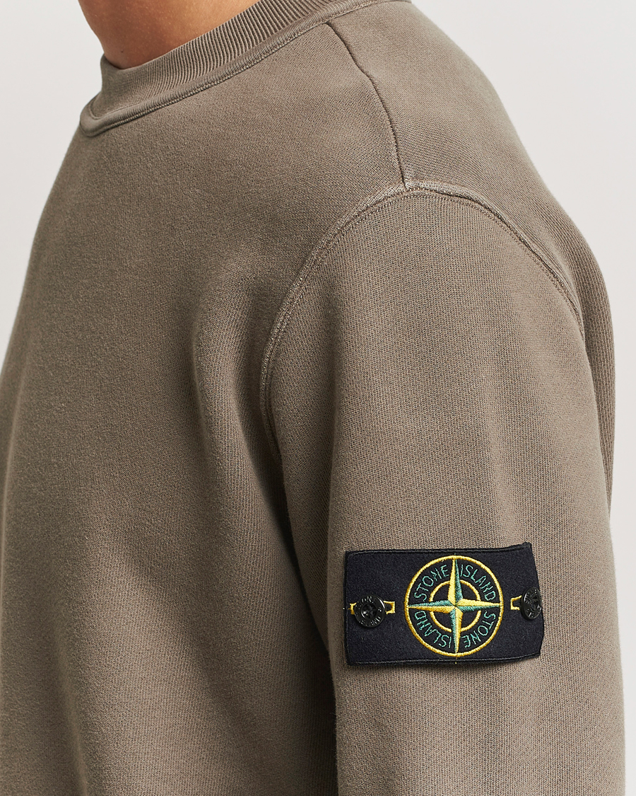 Men | Sweaters & Knitwear | Stone Island | Old Dyed Cotton Sweatshirt Walnut