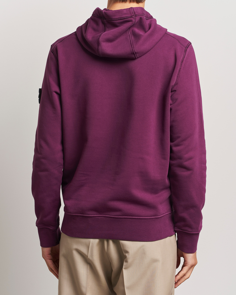 Men | Sweaters & Knitwear | Stone Island | Garment Dyed Fleece Hood Burgundy