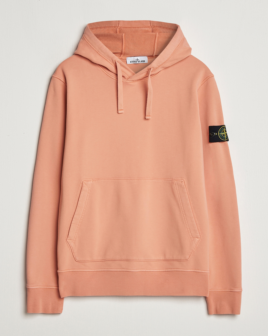 Men | Sweaters & Knitwear | Stone Island | Garment Dyed Fleece Hood Orange