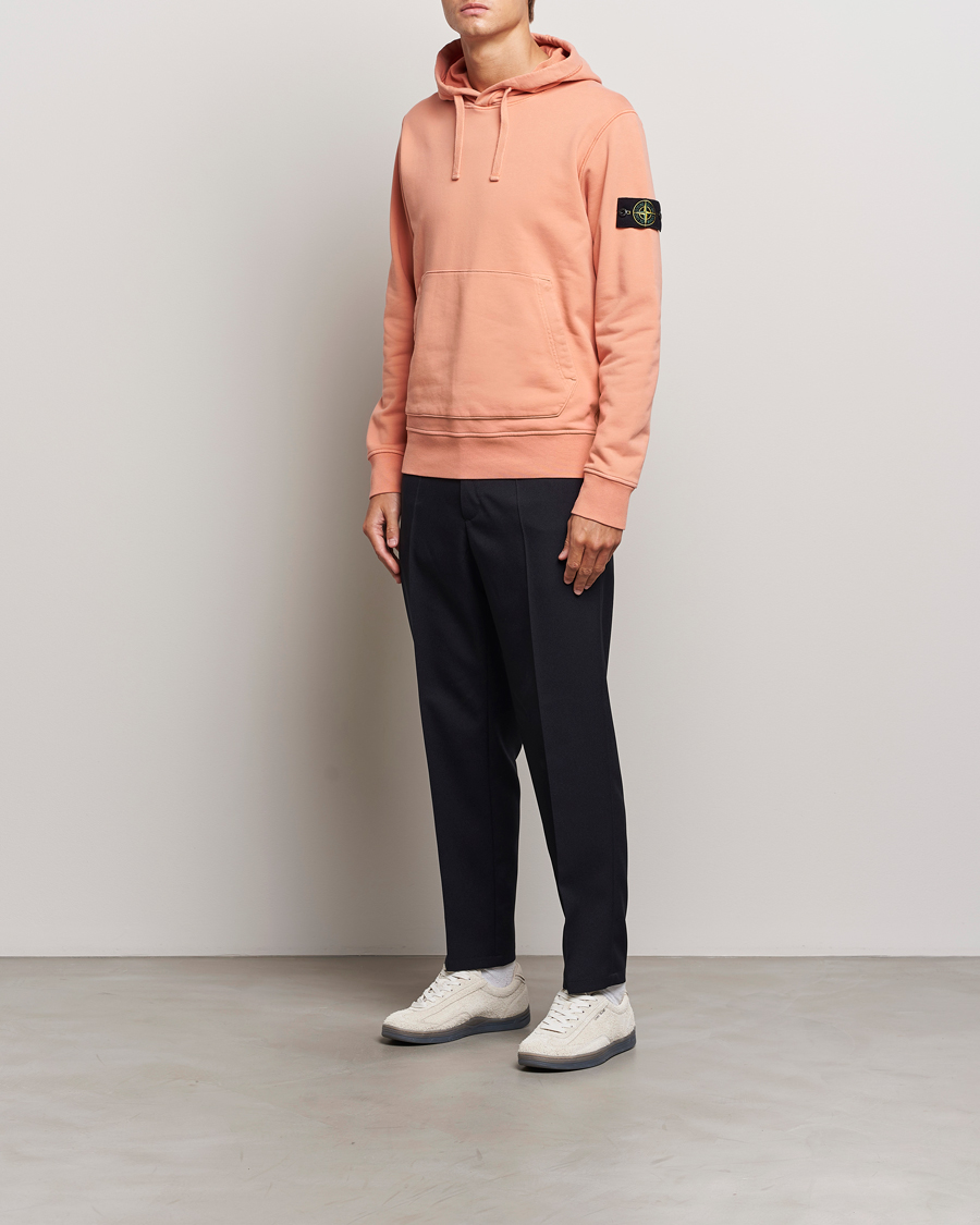 Men | Sweaters & Knitwear | Stone Island | Garment Dyed Fleece Hood Orange