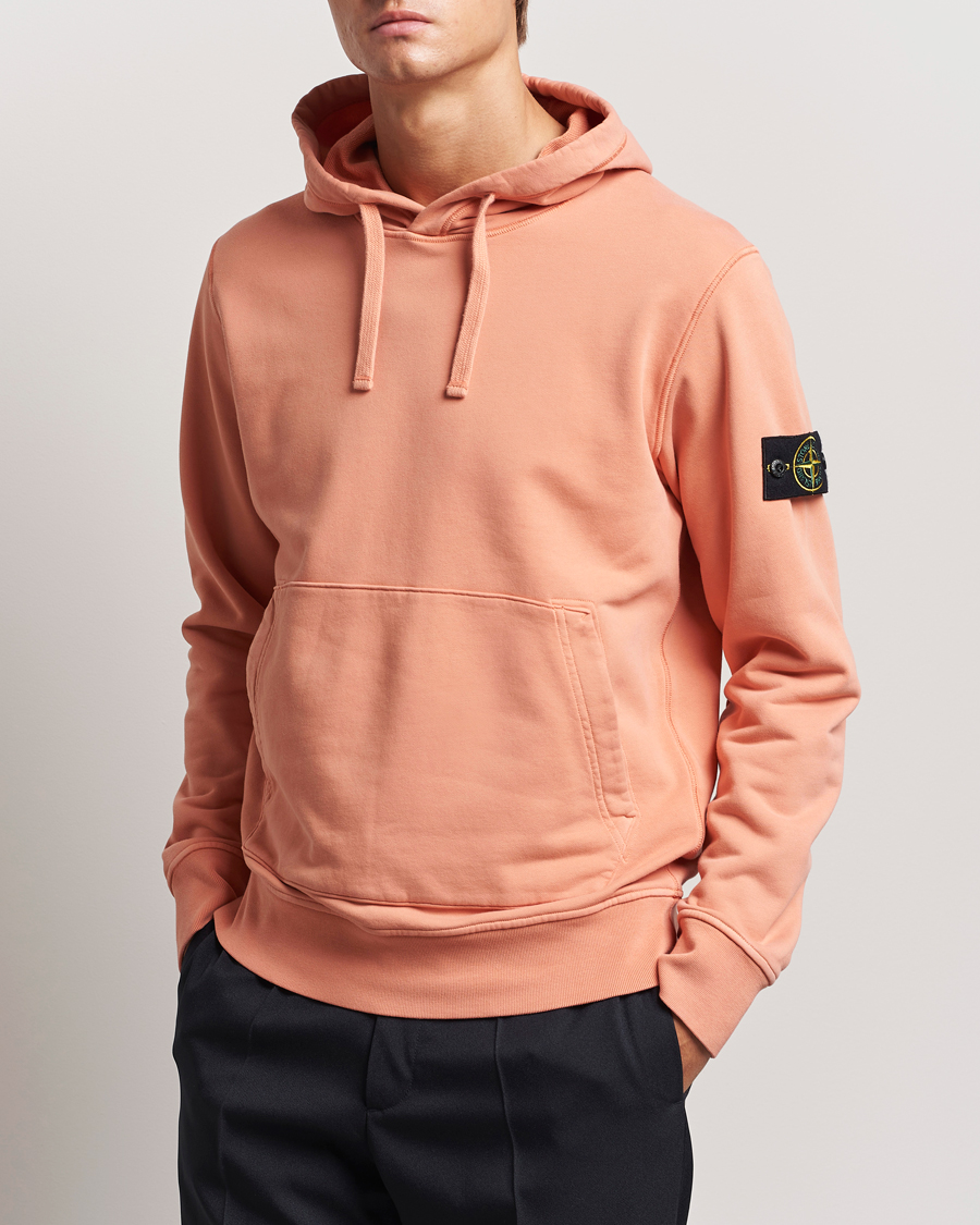 Men | Sweaters & Knitwear | Stone Island | Garment Dyed Fleece Hood Orange