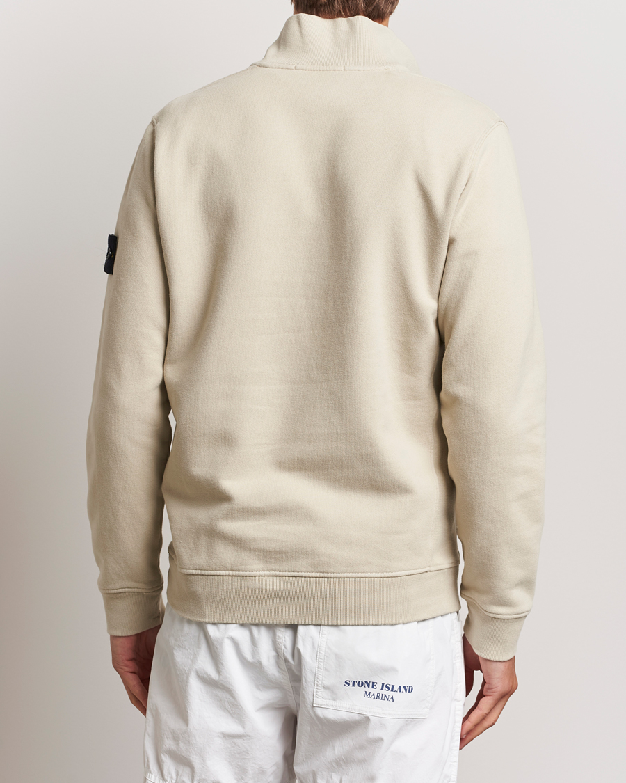 Men | Sweaters & Knitwear | Stone Island | Garment Dyed Fleece Half Zip Plaster