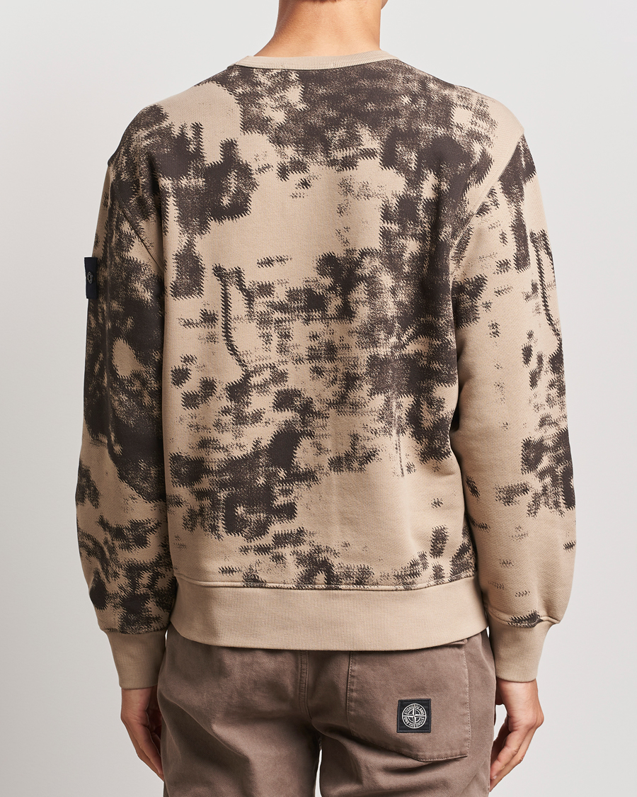 Men | Sweaters & Knitwear | Stone Island | Garment Dyed Fleece Camo Sweatshirt Dove Grey