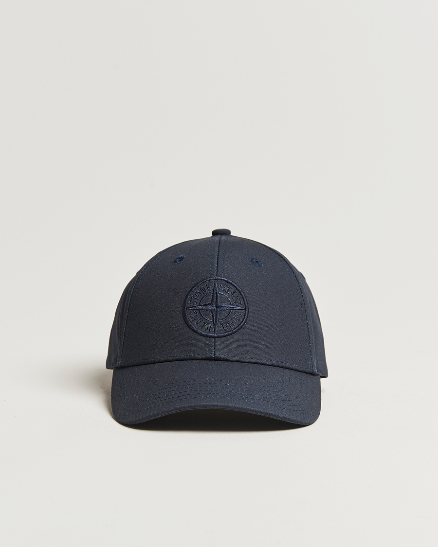 Men | Stone Island Cotton Rep Logo Cap Navy Blue | Stone Island | Cotton Rep Logo Cap Navy Blue