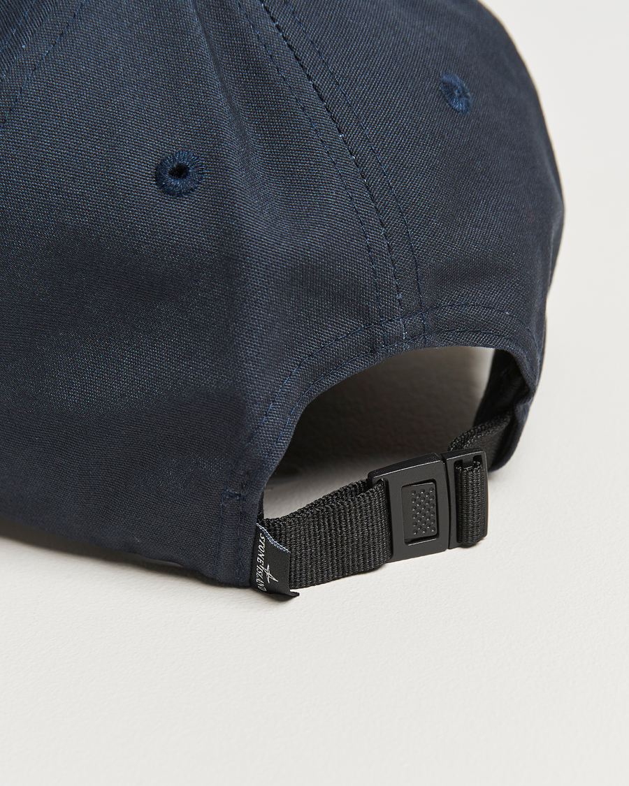 Men | Stone Island Cotton Rep Logo Cap Navy Blue | Stone Island | Cotton Rep Logo Cap Navy Blue