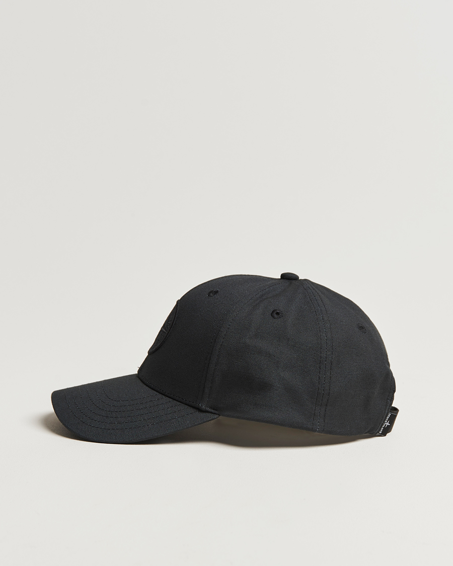 Men | Stone Island Cotton Rep Logo Cap Black | Stone Island | Cotton Rep Logo Cap Black