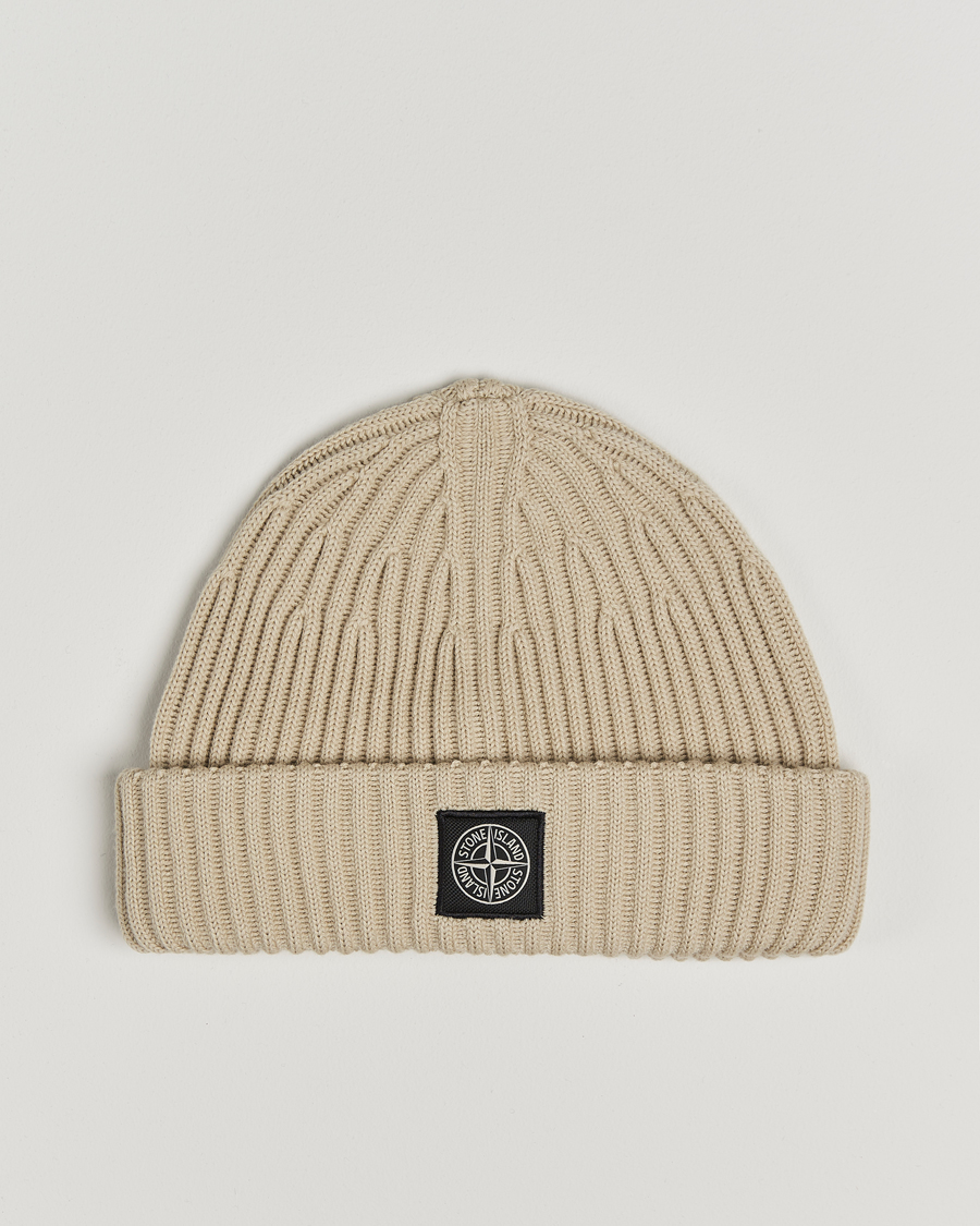 Men | Stone Island Full Rib Wool Beanie Plaster | Stone Island | Full Rib Wool Beanie Plaster