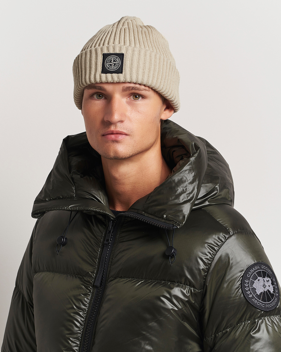 Men | Stone Island Full Rib Wool Beanie Plaster | Stone Island | Full Rib Wool Beanie Plaster