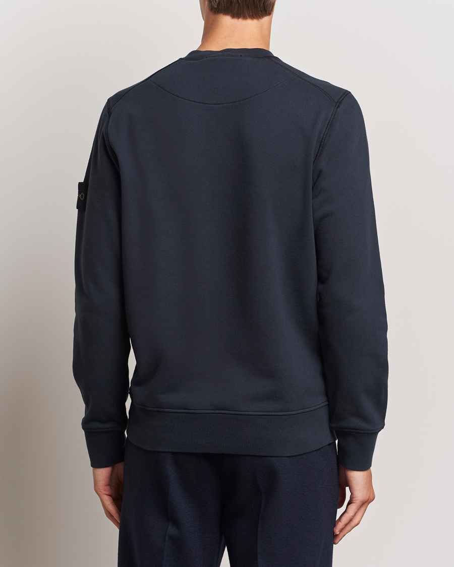 Men | Sweaters & Knitwear | Stone Island | Garment Dyed Fleece Sweatshirt Navy Blue
