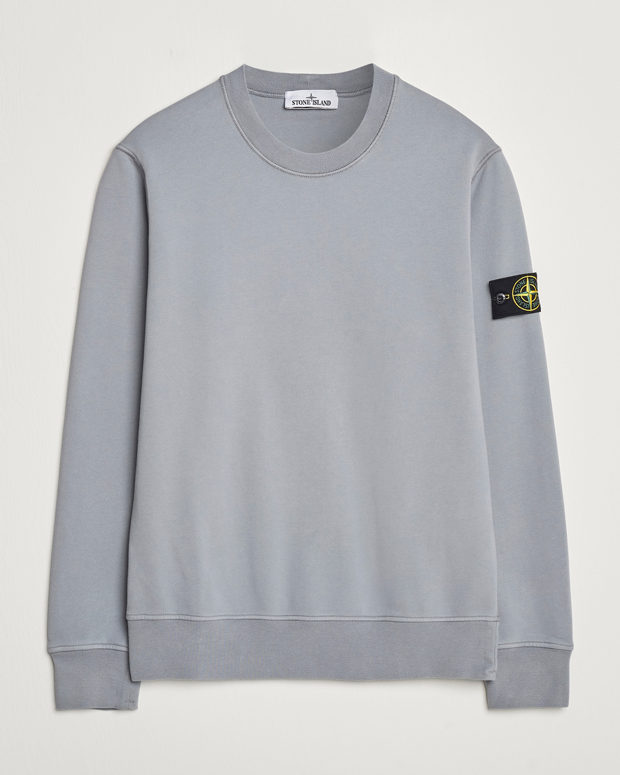 Men | Sweaters & Knitwear | Stone Island | Garment Dyed Fleece Sweatshirt Grey Green