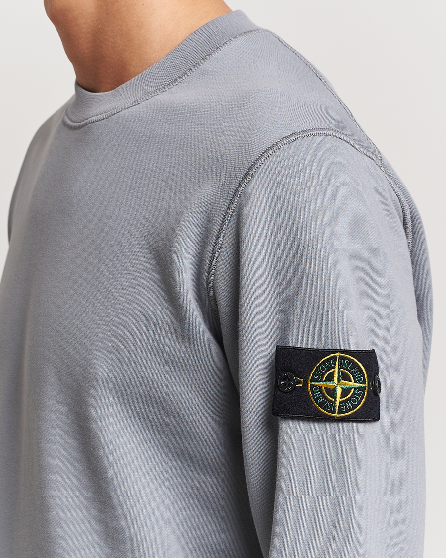 Men | Sweaters & Knitwear | Stone Island | Garment Dyed Fleece Sweatshirt Grey Green
