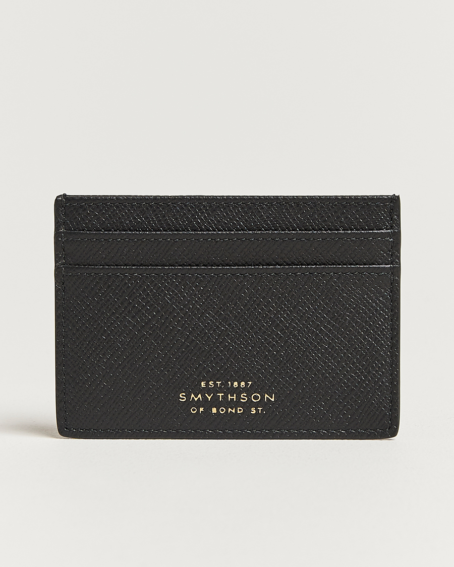 Men | Wallets | Smythson | Panama Flat Cardholder Black