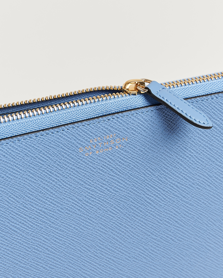 Men | Smythson Panama Small Laptop Case Nile Blue | Smythson | Panama Small Laptop Case Nile Blue
