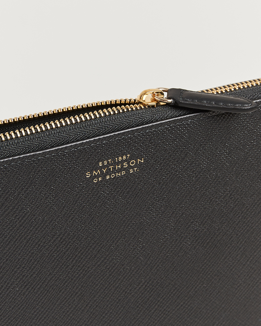 Men | Bags | Smythson | Panama Small Laptop Case Black