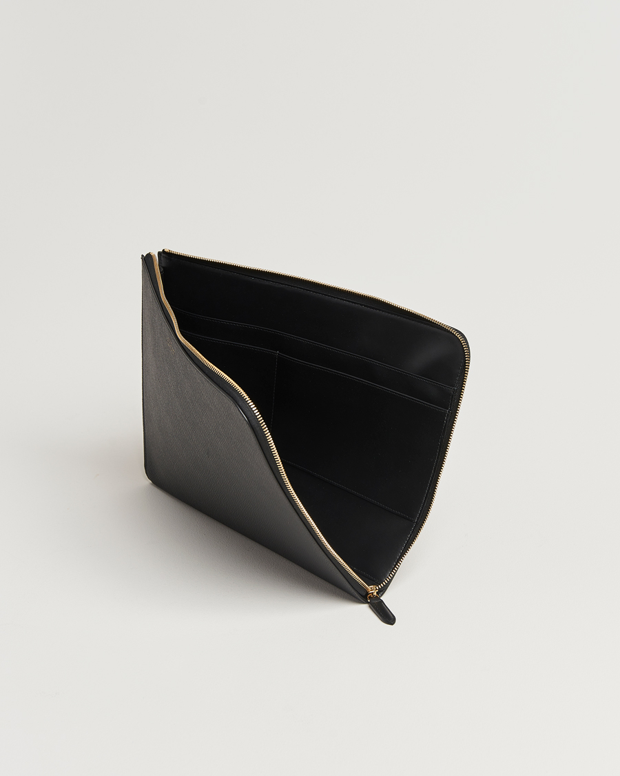 Men | Bags | Smythson | Panama Small Laptop Case Black