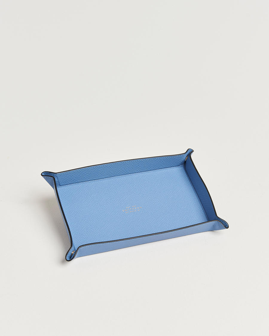 Men | Home | Smythson | Panama Leather Trinket Tray Blue Nile