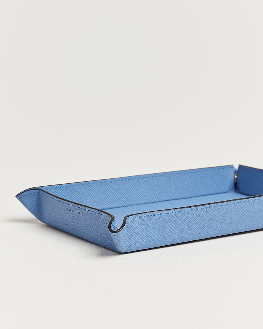 Men | Home | Smythson | Panama Leather Trinket Tray Blue Nile