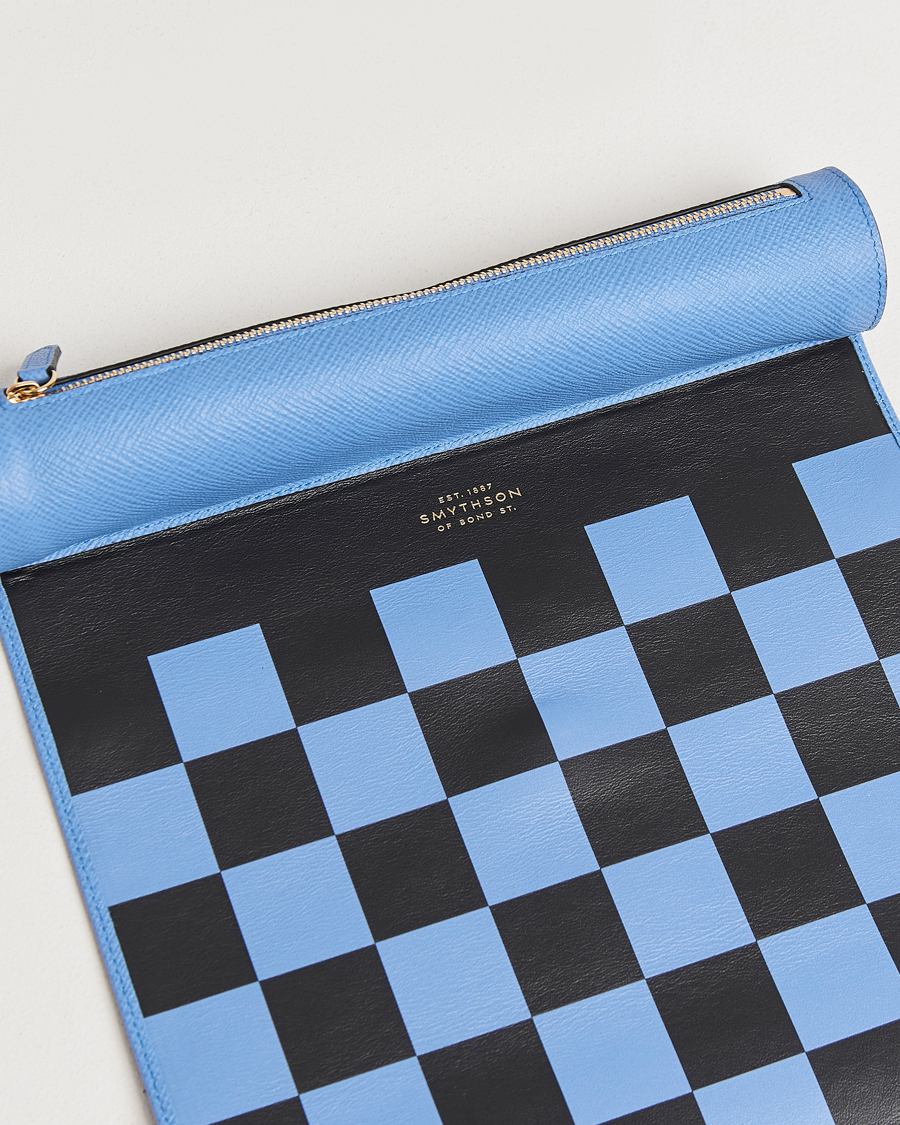 Men | Games | Smythson | Panama Chess Roll Nile Blue