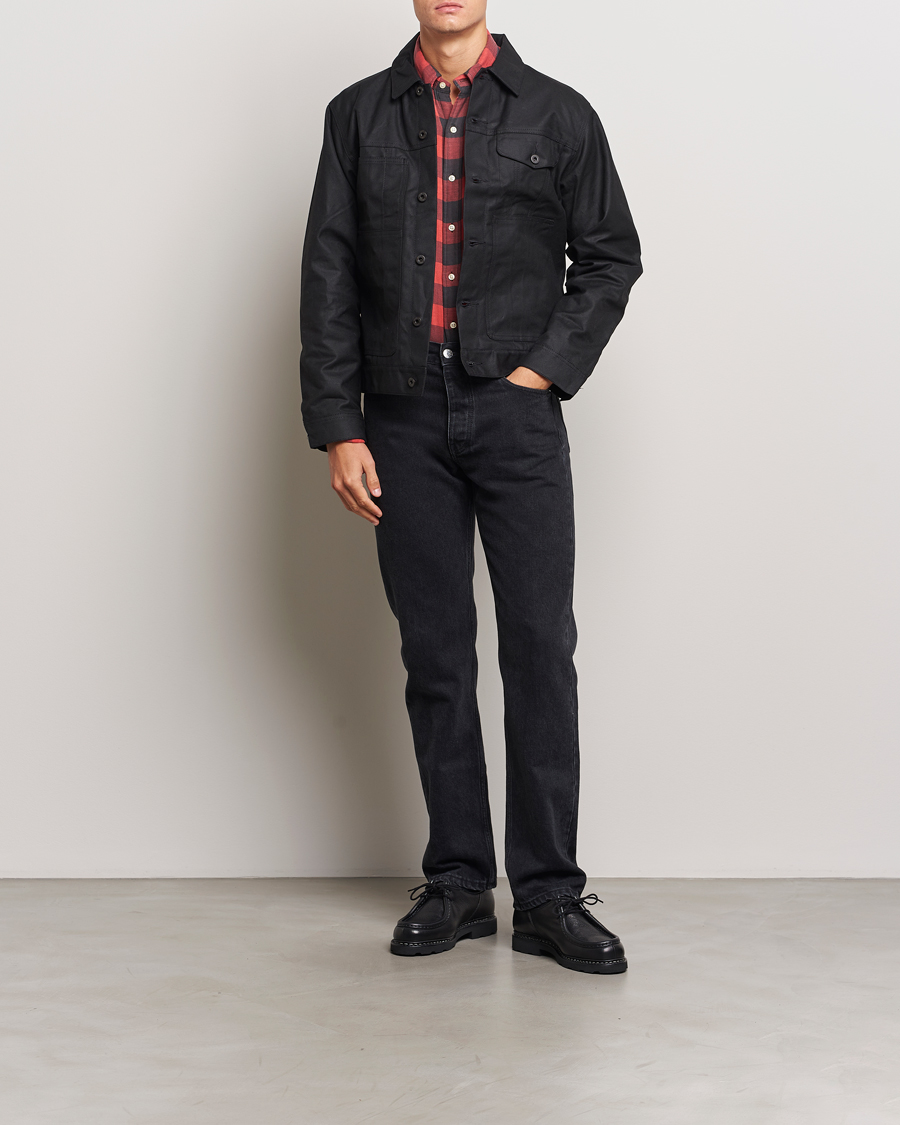Men | Coats & Jackets | Filson | Short Lined Tin Cloth Cruiser Black
