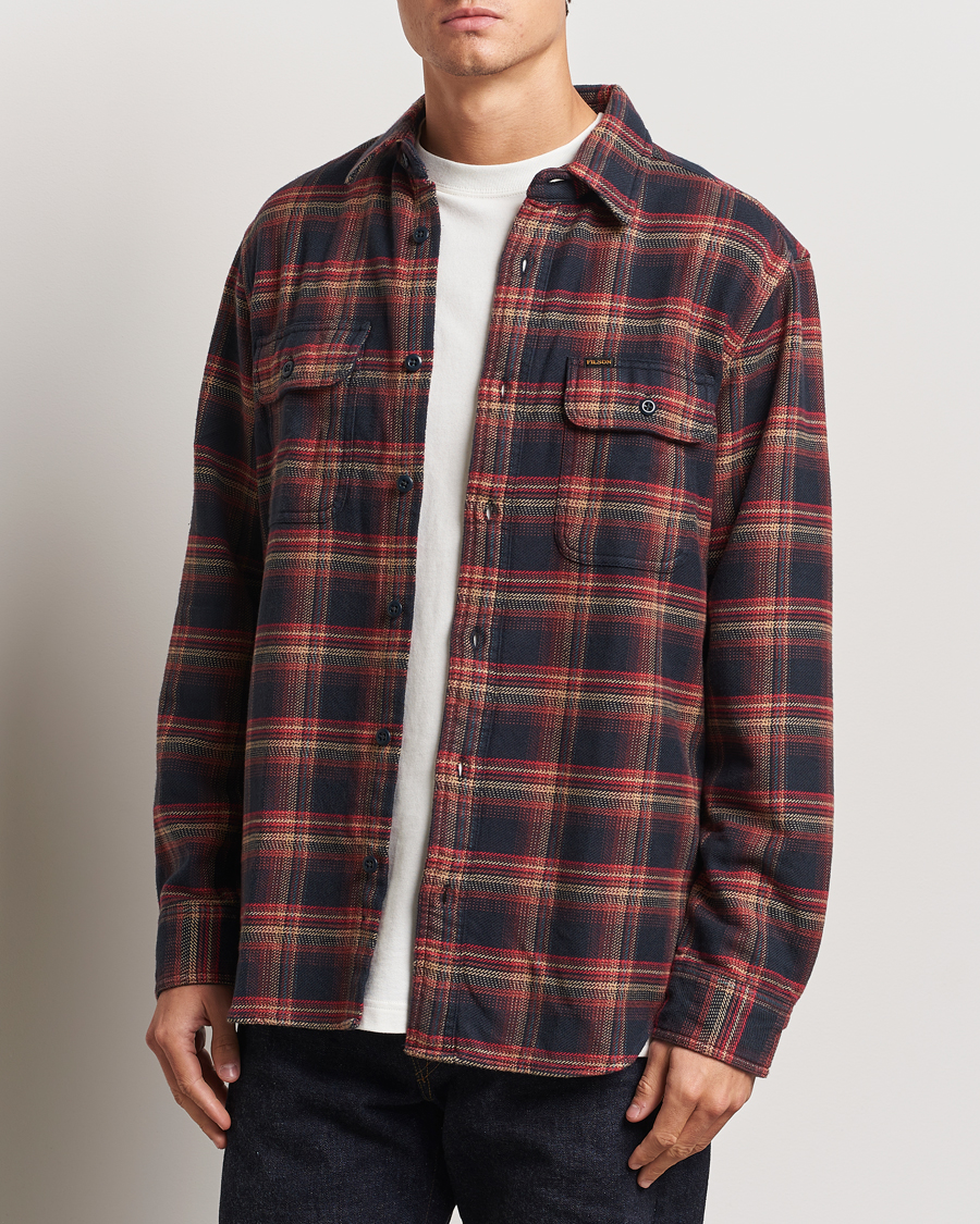 Men | Shirts | Filson | Vintage Flannel Work Shirt Black/Rust