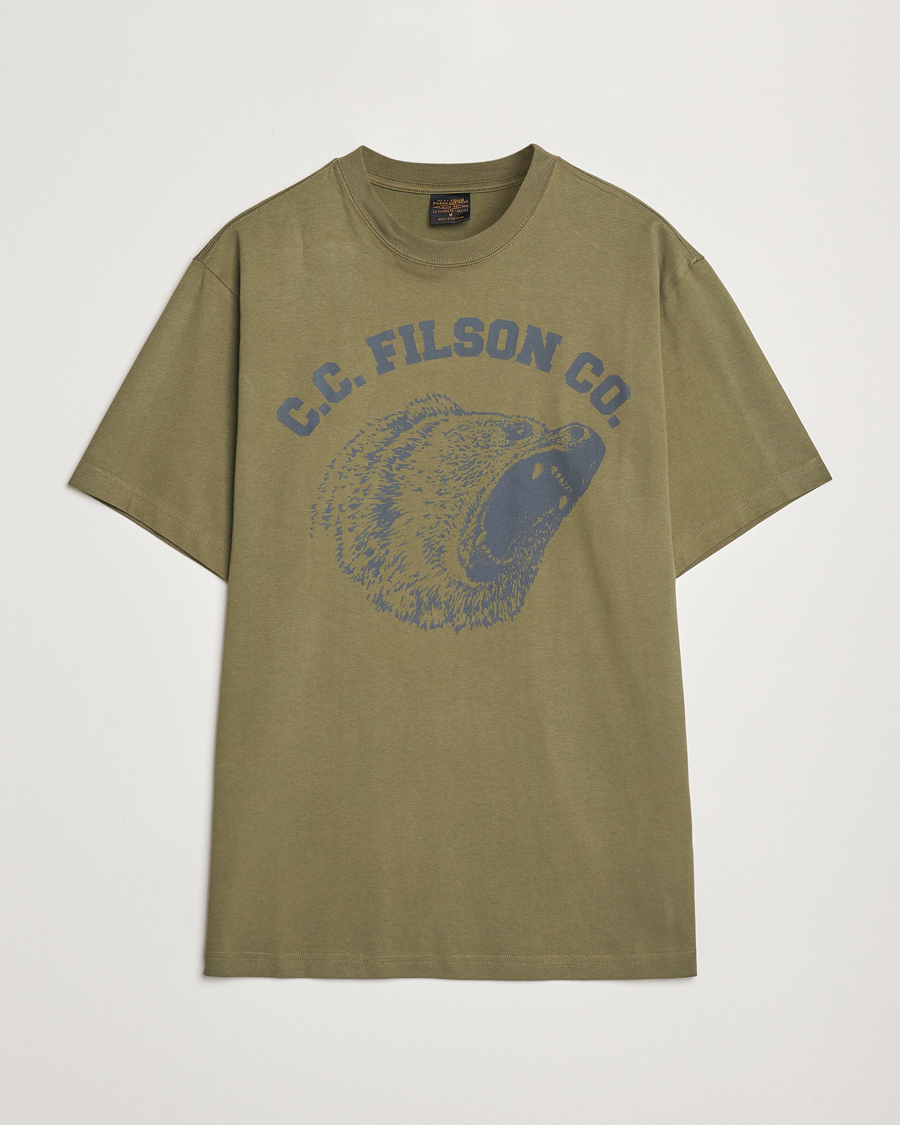 Men | T-Shirts | Filson | Printed Cotton T-Shirt Ivy Green